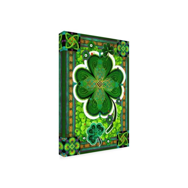 David Galchutt 'Shamrocks Celtic Frame' Canvas Art,30x47